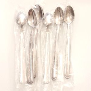 NWOT STAINLESS TEA SPOONS Reed & Barton Tea Dessert Spoons Set of 7